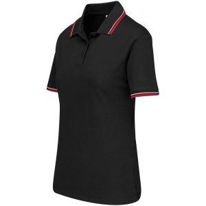 Ladies Cambridge Golf Shirt - Black Red