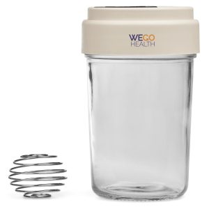 Kooshty Hero Glass Protein Shaker - 700ml - Cream