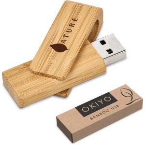 Okiyo Bakemono Bamboo Flash Drive - 32GB